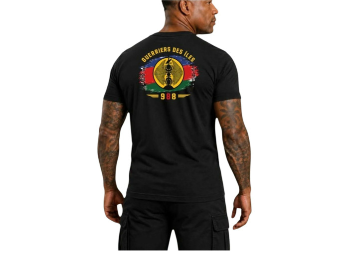 T‑shirt Ultramarins « Guerriers des Îles » – 988 – Coton 190 g (noir)