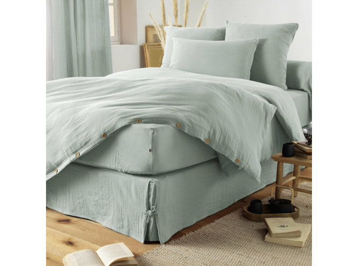 Housse de couette Gaze de coton unie GAÏA L'Effet Papillon