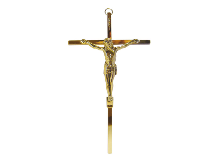 Crucifix en Métal 20cm - DORE