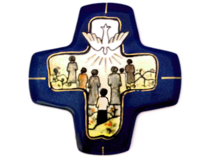 Croix de communauté 9,7X9,7cm - EMAUX DU LIBAN