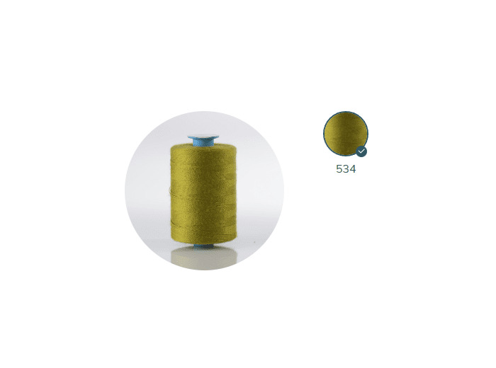 ZX 35 - 534 MOUTARDE FIL À COUDRE 100% POLYESTER TRÈS RÉSISTANT bobine 500m