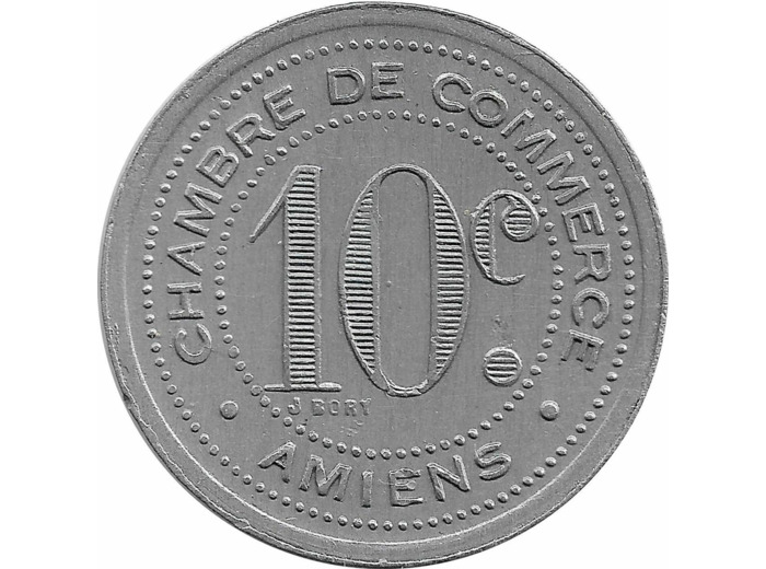 80 SOMME - AMIENS 10 CENTIMES 1920 SUP