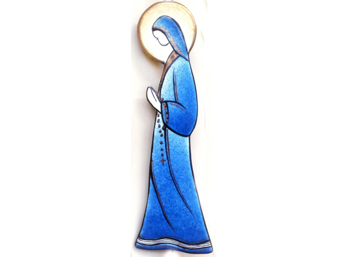 Notre Dame  du chapelet 18cm - EMAUX DU LIBAN