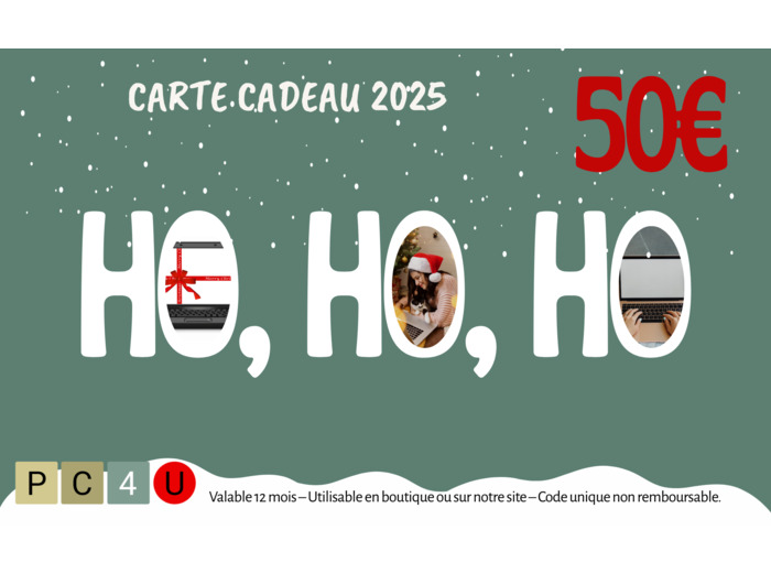 Bon Cadeau 50 € – PC4YOU