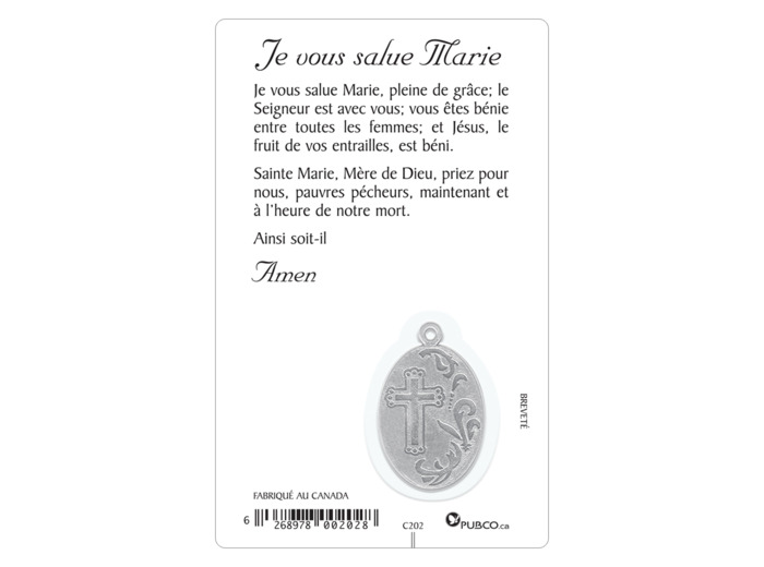 Carte-prière avec insertion VIERGE MIRACULEUSE - néerlandais