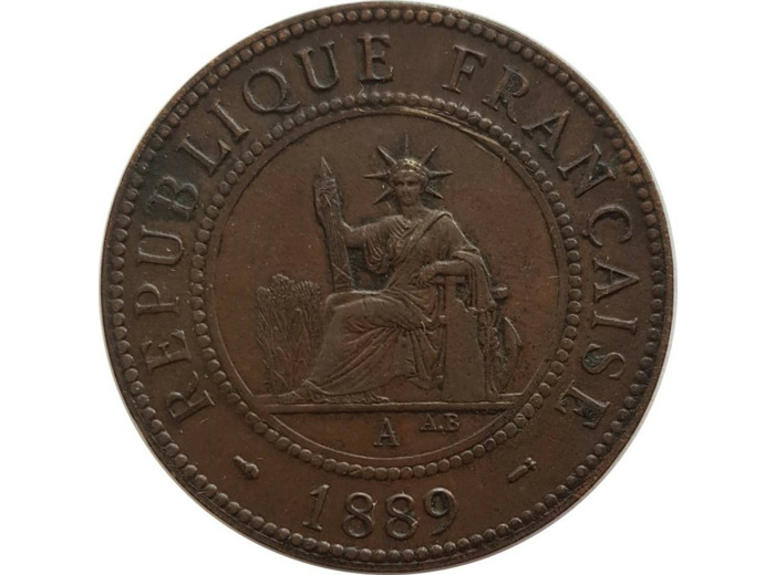 INDOCHINE 1 CENTIME 1889 A TTB+