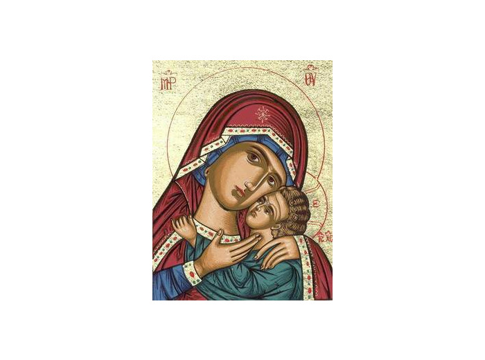 Icône sérigraphiée MDF  18*24 cm- TENDRESSE ROUGE