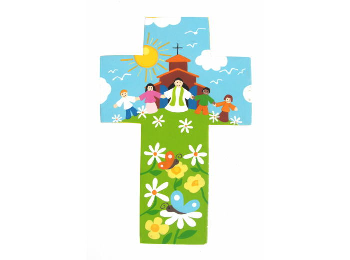 Croix Prêtre Enfants 15x10cm