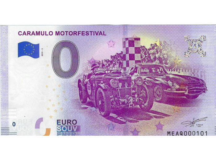 PORTUGAL 2019 -3 CARAMULO MOTORFESTIVAL 0 EURO BILLET SOUVENIR TOURISTIQUE NEUF