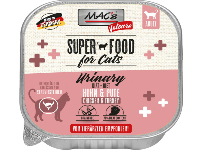 MAC'S Vetcare Urinary Diet Poulet & Dinde pour chat - 100g