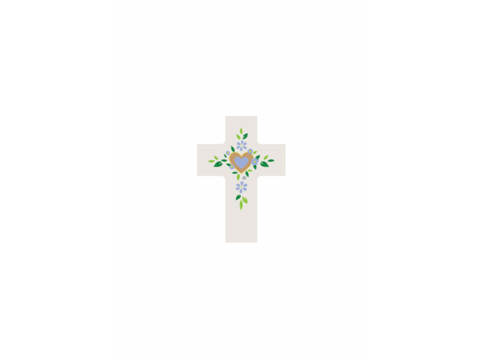 Croix  - Tu remplis mon coeur - galet 11x7,5cm