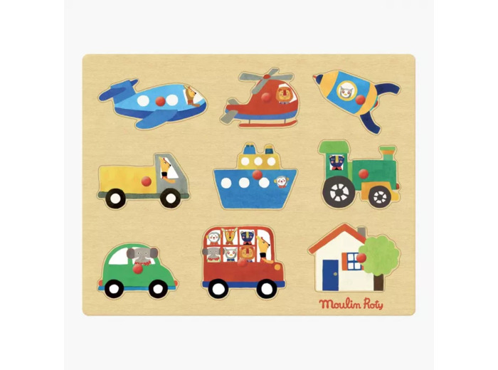 Puzzle des transports Moulin Roty