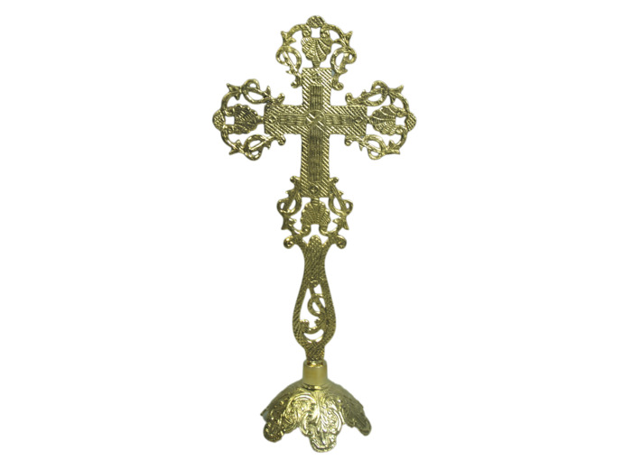 Croix sur Pied en Bronze 28cm