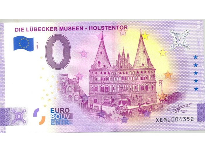 ALLEMAGNE 2020-1 DIE LUBECKER MUSEEN HOLSTENTOR (ANNIVERSAIRE) BILLET 0 EURO