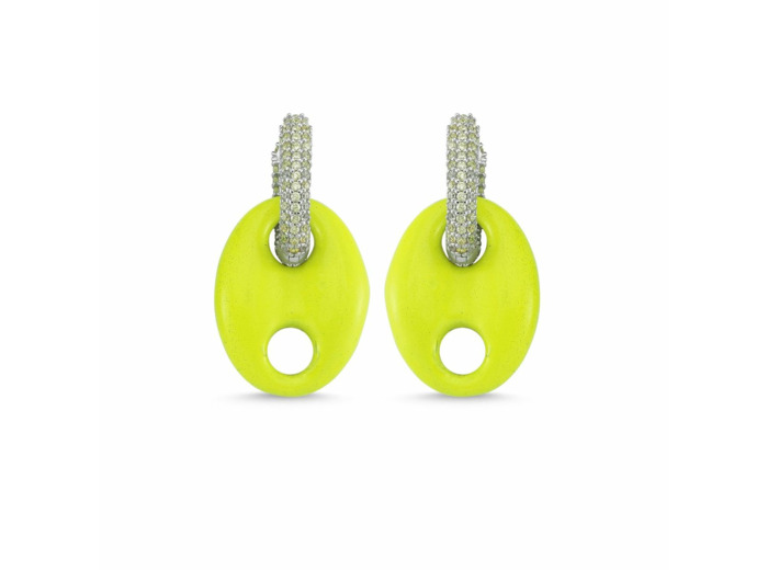 Boucles d'oreilles What About Me Grand Modèle Jaune Néon