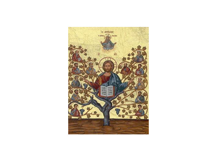 Icône sérigraphiée MDF - ARBRE DE JESSE (Christ)
