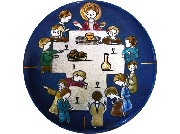 La Cène des enfants D10,5cm - EMAUX DU LIBAN