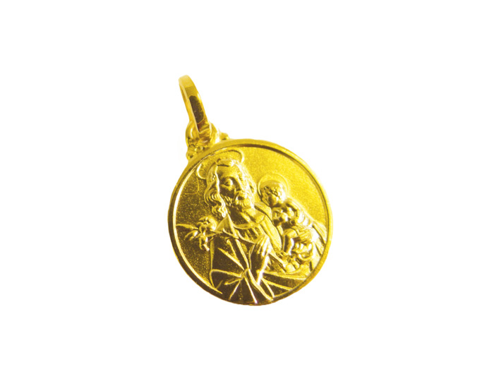 Médaille 14mm en Plaqué Or  - JOSEPH