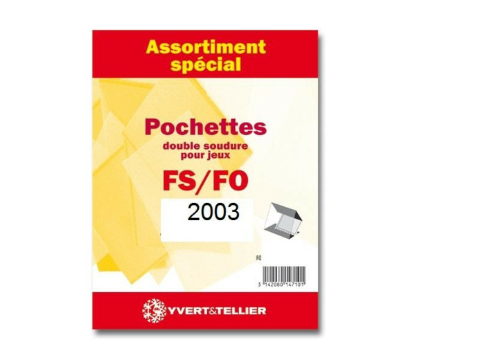 ASSORTIMENT POCHETTE DOUBLE SOUDURE 2003  71 Pochettes (Yvert)