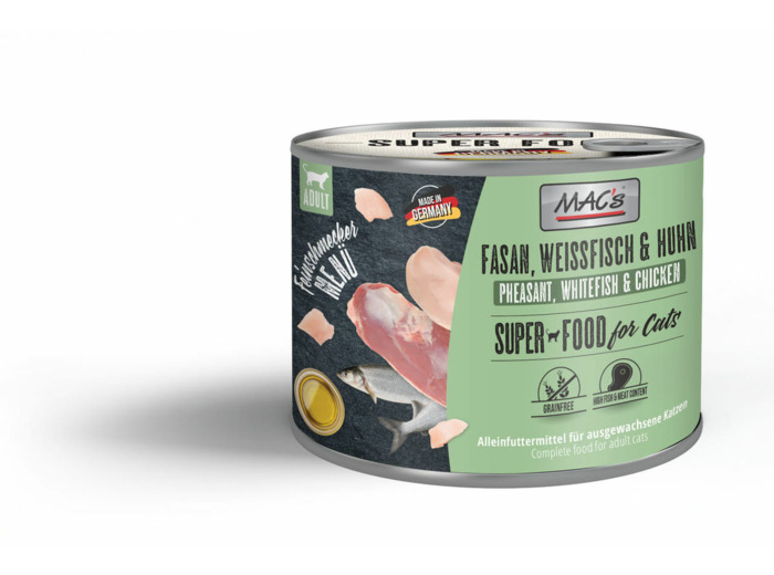 MAC's, Faisan Poisson blanc & poulet pour Chat - 200g