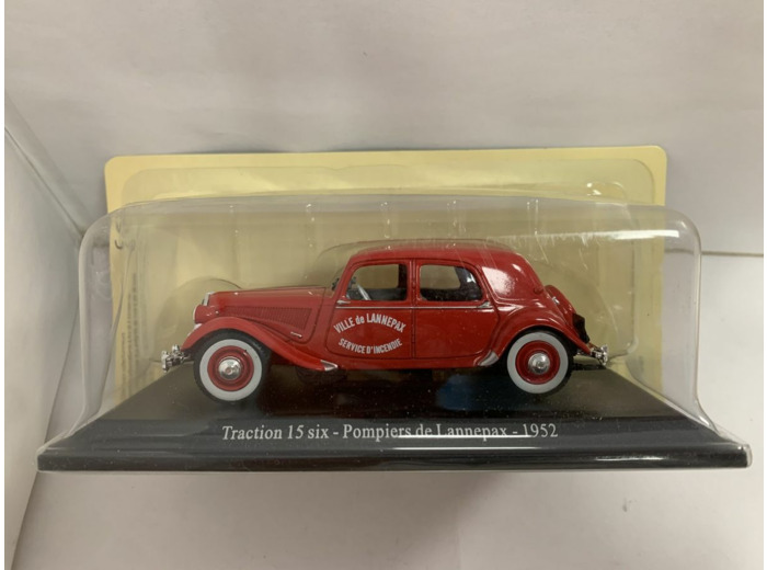 CITROEN TRACTION 15 SIX POMPIERS DE LANNEPAX 1952 1/43 BOITE D'ORIGINE