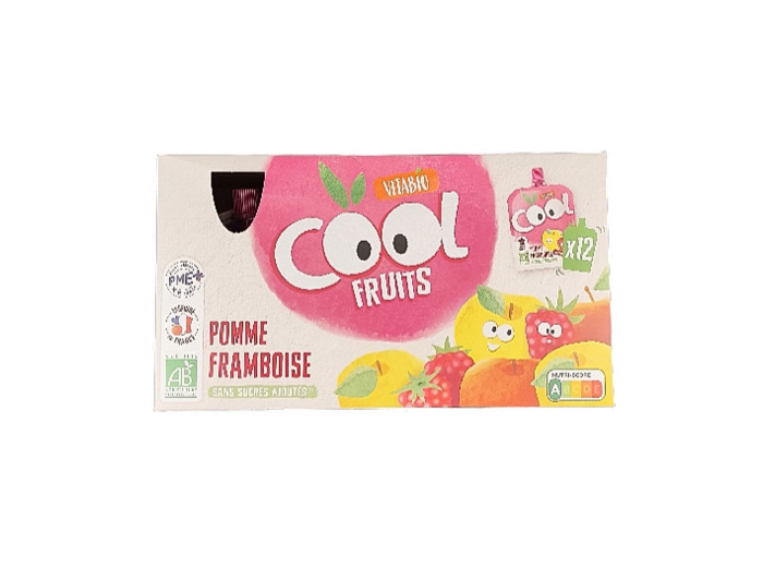 Cool Fruits Pomme Framboise 12x90g Bio