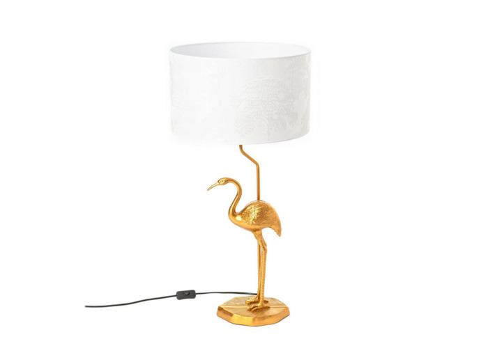Lampe héron doré 88x40x40cm
