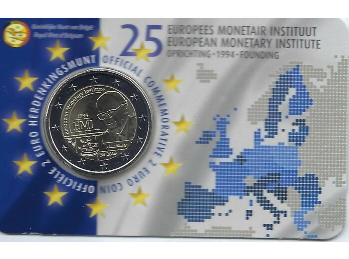 BELGIQUE 2019 2 EURO COMMEMORATIVE E.M.I COINCARD VERSION FLAMAND