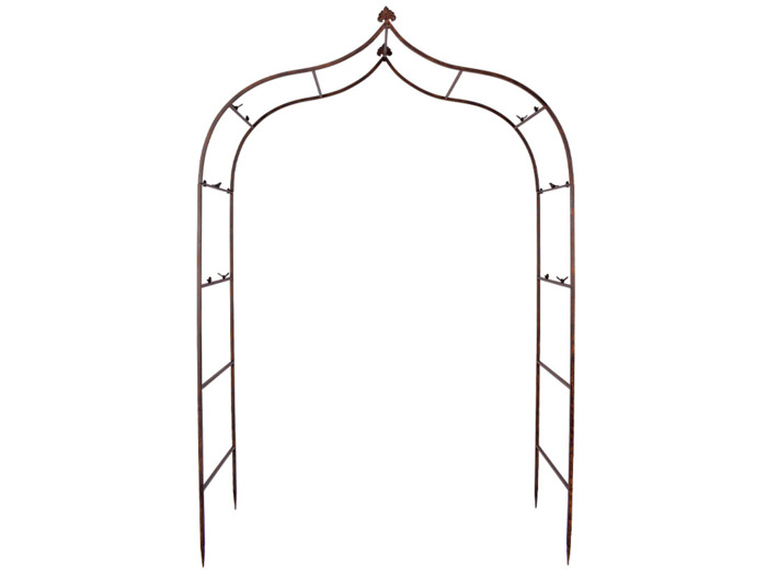 Arche en fer déco oiseaux 162x59x236cm