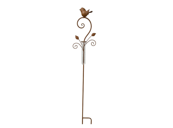 Pluviomètre oiseau fer 16x7x101cm