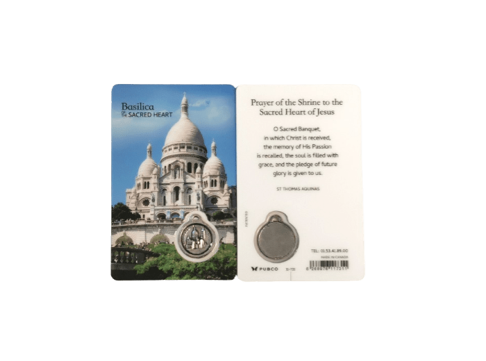Carte-prière -Montmartre - BASILIQUE - ANGLAIS