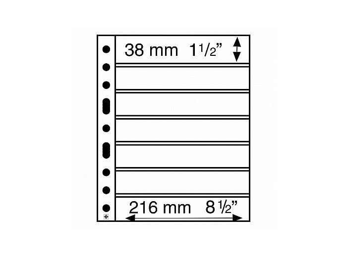 Pochettes plastiques GRANDE avec 7 Bandes horizontales noir 314011