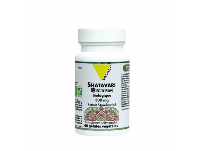 Shatavari Bio-extrait standardisé-300mg-60 gélules-Vit'all+