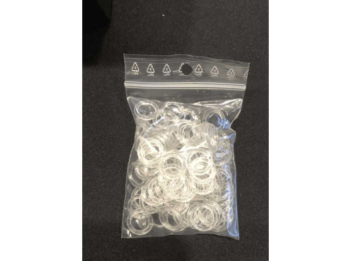 Anneaux nylon transparent à coudre Ø9mm 1000 pièces M02090923