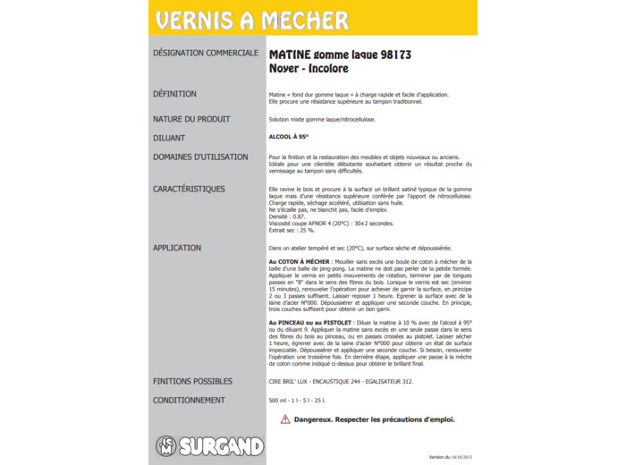 MATINE FOND DUR GOMME LAQUE 1l SU01053INC