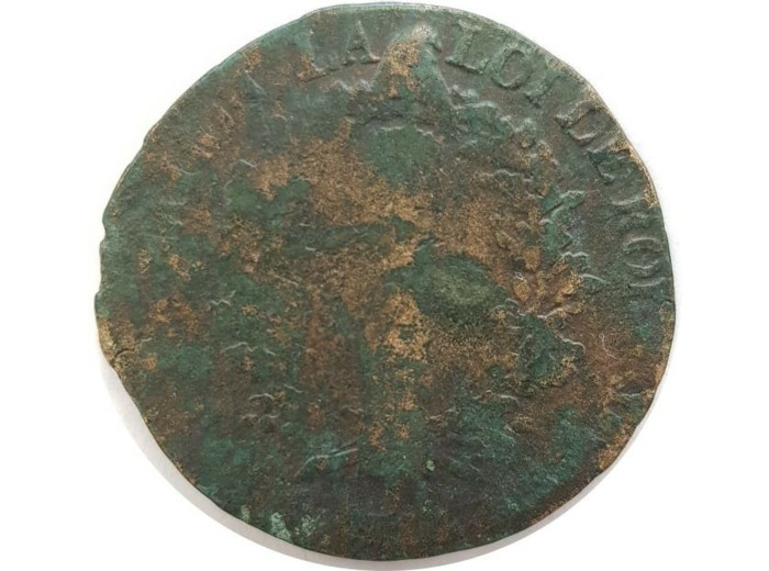 FRANCE LOUIS XVI 2 SOLS FRANÇOIS 1792 AA (Metz) 24gr57 B+
