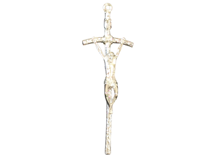 Crucifix en métal 13cm - argenté