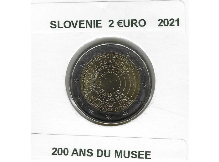 SLOVENIE 2021 2 EURO COMMEMORATIVE 200 ANS DU MUSEE SUP