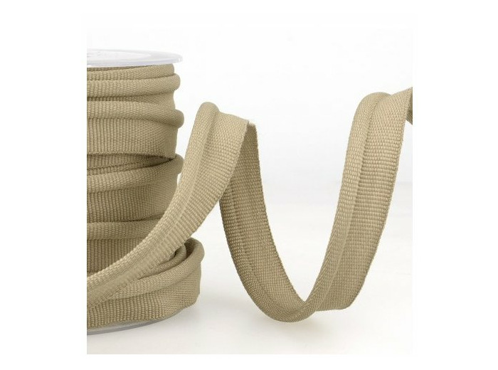 Simple passepoil taupe 519 C45 8mm 100%polyester le mètre 519C45
