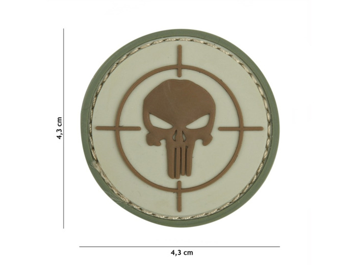 Patch 3D PVC  Punisher cible (coyote)
