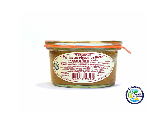 Terrine Pigeon de Racan Sainte-Maure et Miel de Touraine 100 g
