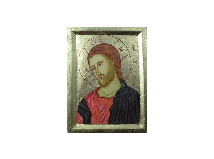 Icône dorée 12x15cm Peinte à la main- CHRIST MISERICORDE+boite