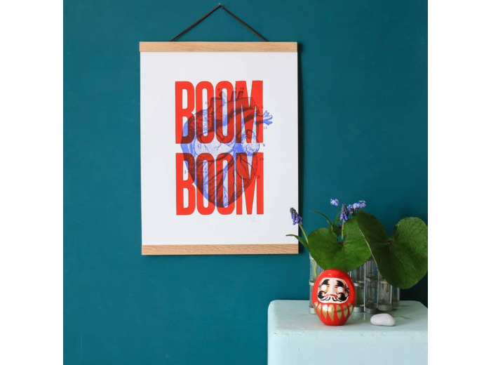 Pappus Editions - Affiche Boom Boom rouge 30x40