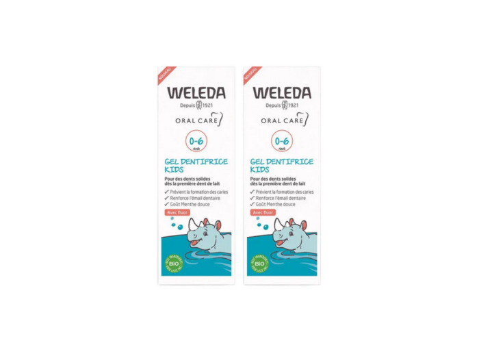 Duo Gel dentifrice enfant avec fluor 0/6 ans 2x50ml