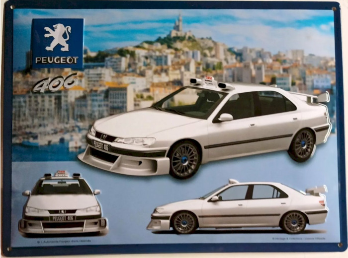 PLAQUE PEUGEOT 406 TAXI - 19679RA