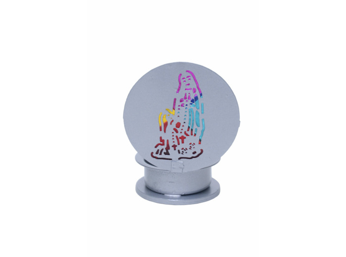 Tea light avec bougie chauffe plat - BERNADETTE + LOURDES - Boite PVC