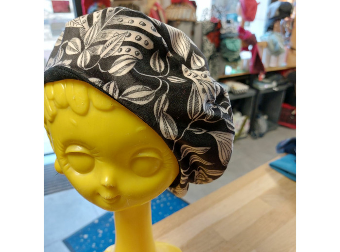 Beret Toudoux à fleurs velours coton/polyester