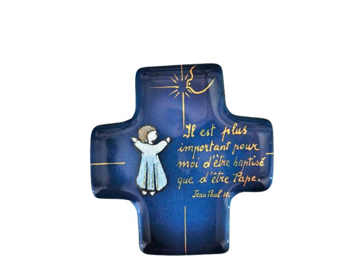 Chemin de Dieu bleu 7,7X8cm - EMAUX DU LIBAN