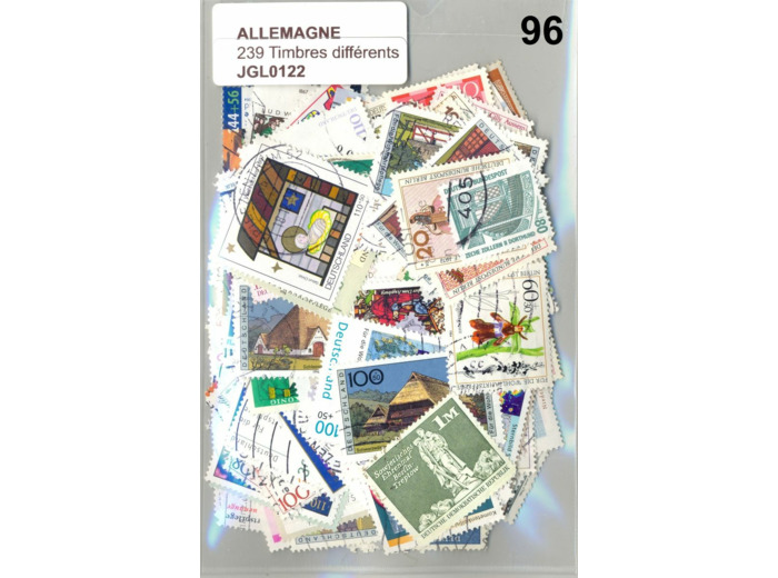 239 TIMBRES ALLEMAGNE DIFFERENTS OBLITERES *96
