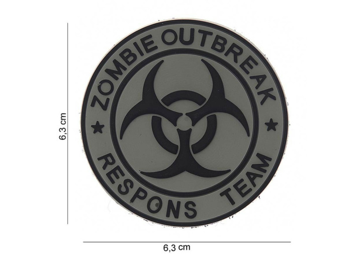 Badge "Zombie outbreak respons team" (gris)